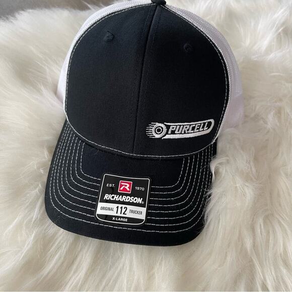 New Men's Purcell Tires Black Snapback Hat - Picture 2 of 5